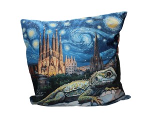 Carmani, poduszka z wypełnieniem i z suwakiem - motyw inspirowany malarstwem  P.RODRIGUEZ