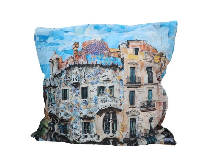Carmani, poduszka z wypełnieniem i z suwakiem - motyw inspirowany malarstwem A. GAUDI