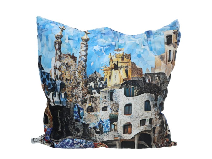 Carmani, poduszka z wypełnieniem i z suwakiem - motyw inspirowany malarstwem A. GAUDI