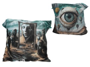 Carmani, poduszka z wypełnieniem i z suwakiem - motyw inspirowany malarstwem  SALVADORA DALI