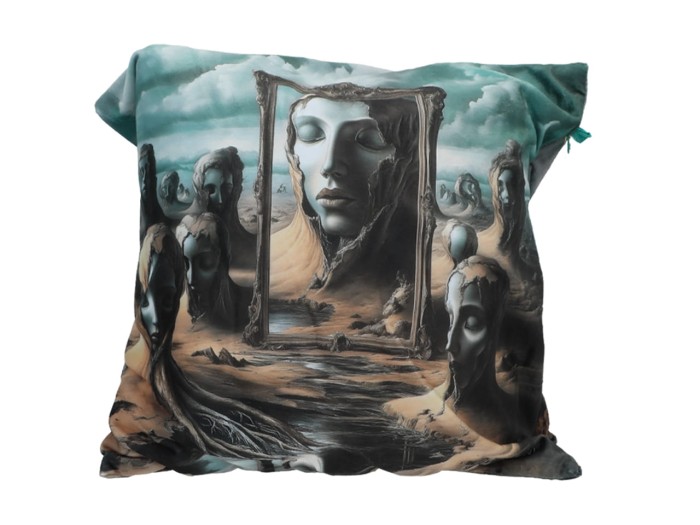 Carmani, poduszka z wypełnieniem i z suwakiem - motyw inspirowany malarstwem  SALVADORA DALI