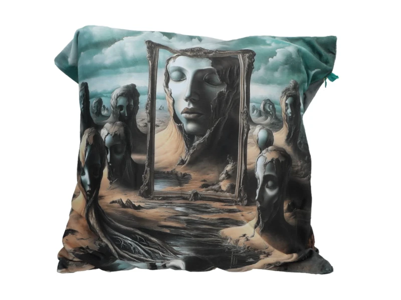 Carmani, poduszka z wypełnieniem i z suwakiem - motyw inspirowany malarstwem  SALVADORA DALI
