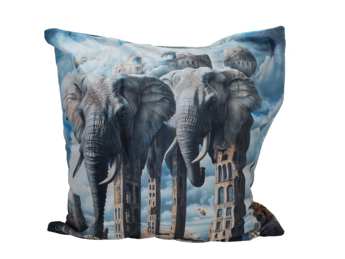 Carmani, poduszka z wypełnieniem i z suwakiem - motyw inspirowany malarstwem  SALVADORA DALI