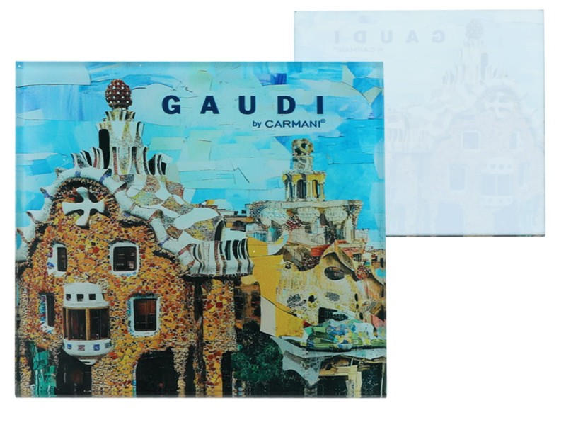 Carmani, szklana podkładka ok. 11,5x11,5cm inspirowana malarstwem A .GAUDI