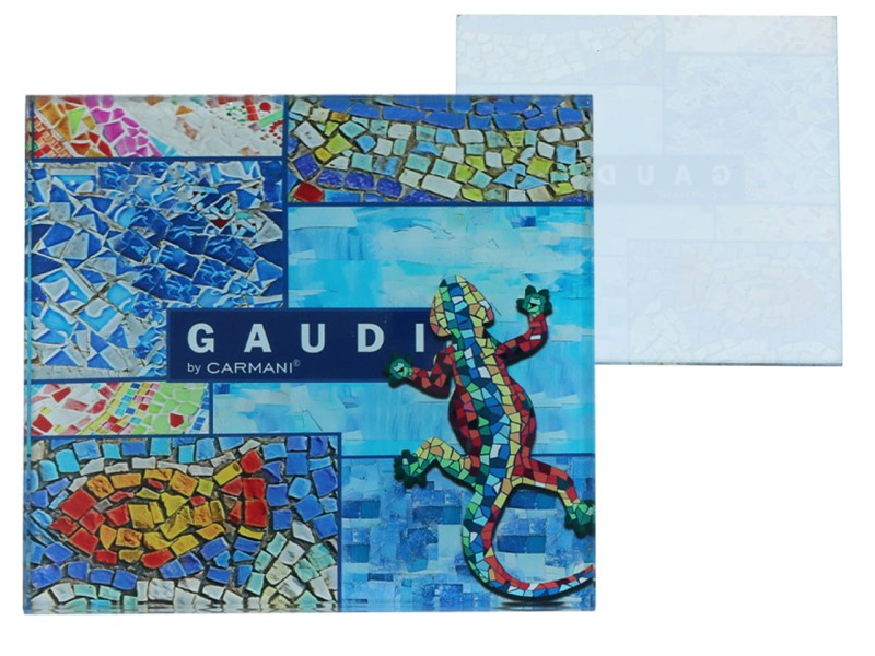 Carmani, szklana podkładka ok. 11,5x11,5cm inspirowana malarstwem A .GAUDI