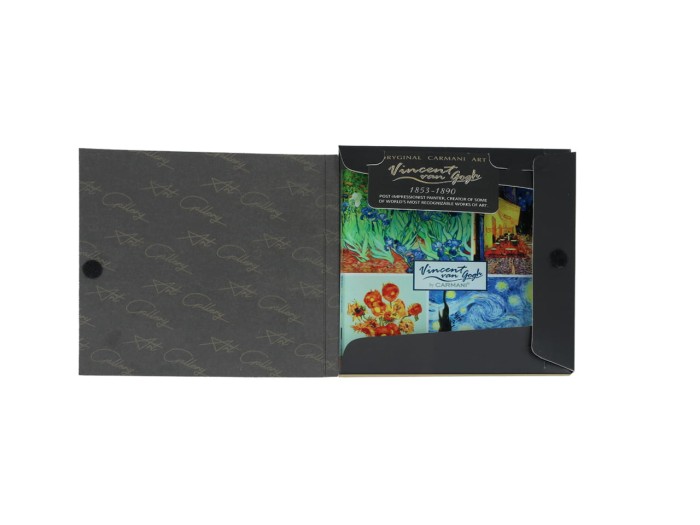 Carmani, szklana podkładka ok. 11,5x11,5cm  - VAN GOGH/kolaż