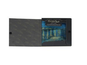 Carmani, szklana podkładka ok. 11,5x11,5cm  - VAN GOGH/Gwiaździsta Noc nad Rodanem