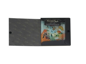 Carmani, szklana podkładka ok. 11,5x11,5cm  - VAN GOGH/Róże i zawilce