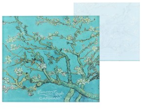 Carmani, szklana podkładka ok. 11,5x11,5cm  - VAN GOGH/Kwitnący Migdałowiec