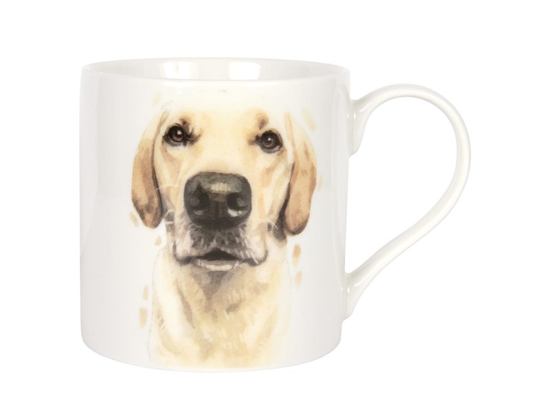 Lesser & Pavey, porcelanowy kubek 320ml - pies Golden Labrador