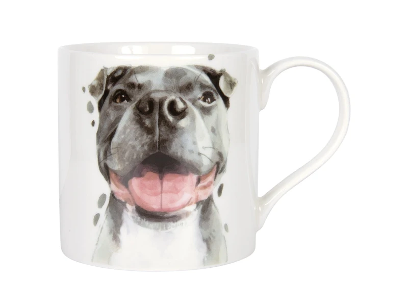 Lesser & Pavey, porcelanowy kubek 320ml - pies Staffie