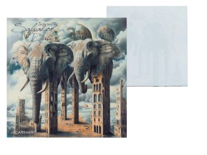 Carmani, szklana podkładka pod kubek inspirowana malarstwem S. DALI