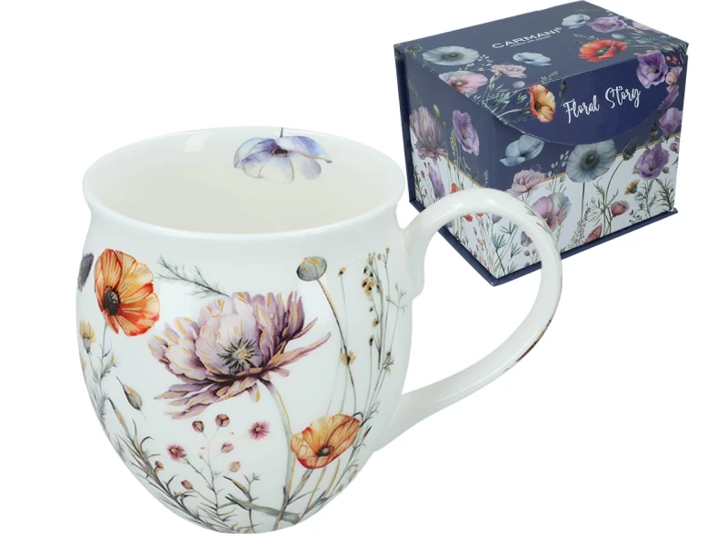Carmani, porcelanowy kubek-nocniczek 430ml - KWIATY POLNE