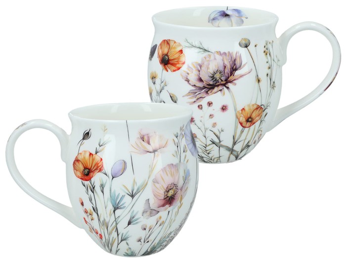 Carmani, porcelanowy kubek-nocniczek 430ml - KWIATY POLNE