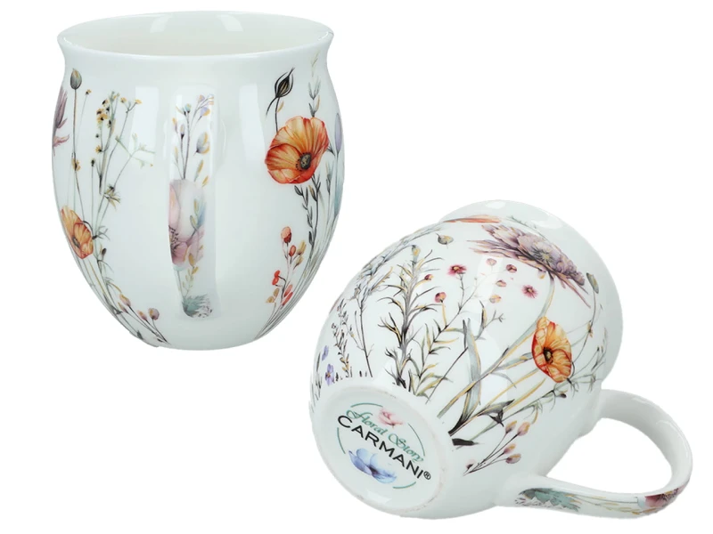 Carmani, porcelanowy kubek-nocniczek 430ml - KWIATY POLNE