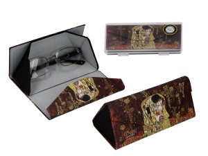 Carmani, składane etui na okulary - GUSTAV KLIMT/Kiss, Pocałunek