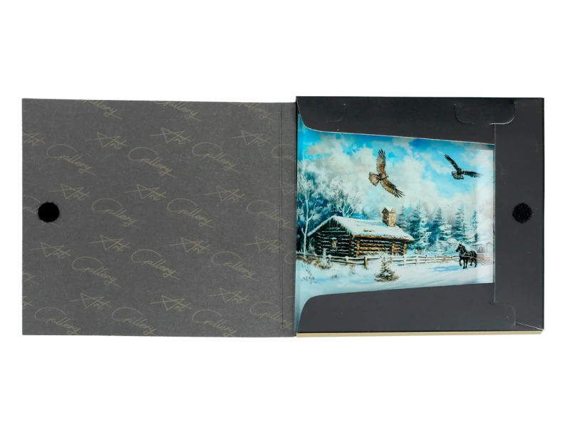 Carmani, szklana podkładka ok. 11,5x11,5cm - Chłopska osada