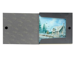 Carmani, szklana podkładka ok. 11,5x11,5cm - Chłopska osada