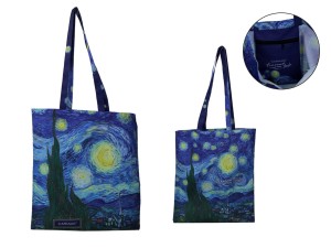 Carmani, tekstylna torba na ramię  - VAN GOGH/Gwiaździsta Noc