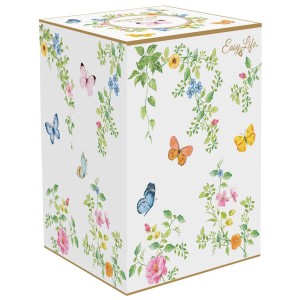 Easy Life/Nuova R2S, porcelanowy pojemnik z przykrywką - DANCING BUTTERFLIES