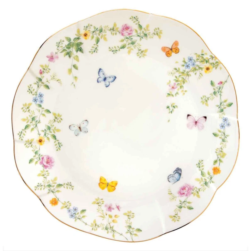 Easy Life/Nuova R2S, porcelanowy talerz płaski 27cm - DANCING BUTTERFLIES