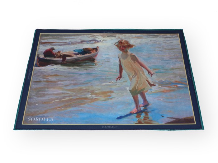 Carmani, podkładka na stół z tw, szt. SOROLLA/Dziewczynka na plaży
