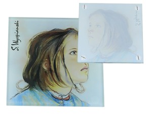 Carmani, szklana podkładka 11,5x11,5cm - S. WYSPAIŃSKI/Helenka