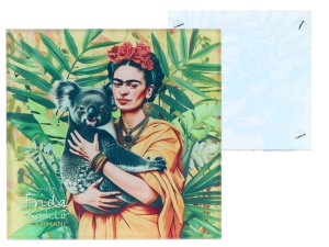 Carmani, szklana podkładka 11,5x11,5cm inspirowana malarstwem  FRIDA KAHLO