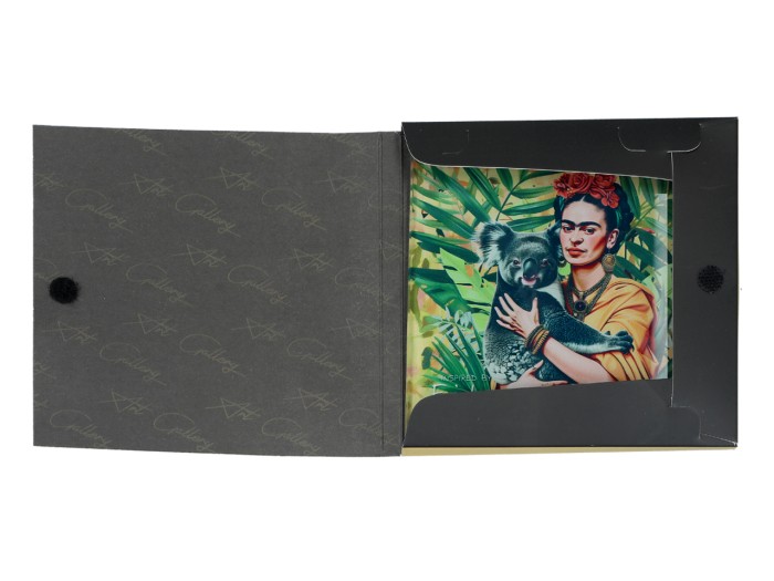 Carmani, szklana podkładka 11,5x11,5cm inspirowana malarstwem  FRIDA KAHLO