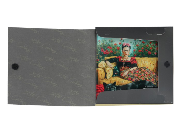 Carmani, szklana podkładka 11,5x11,5cm inspirowana malarstwem  FRIDA KAHLO