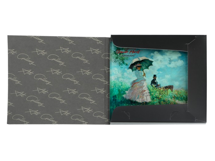 Carmani, szklana podkładka 11,5x11,5cm inspirowana malarstwem  C. MONETA