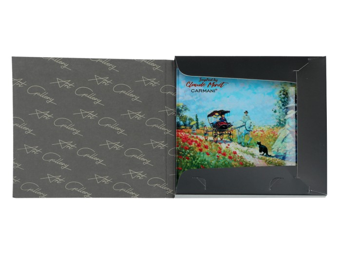 Carmani, szklana podkładka 11,5x11,5cm inspirowana malarstwem  C. MONETA