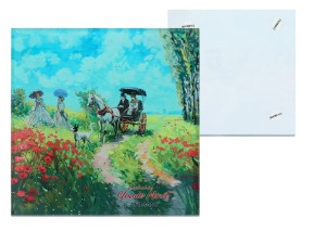 Carmani, szklana podkładka 11,5x11,5cm inspirowana malarstwem  C. MONETA