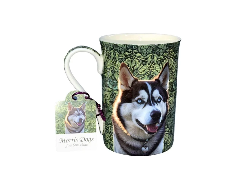 P4Y, kubek z porcelany kostnej 350ml - WILLIAM MORRIS/pies Husky
