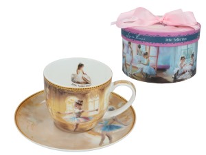Carmani, filiżanka 290ml ze spodkiem - LAURA LOZANO/Little Balerines, małe baletnice
