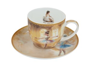 Carmani, filiżanka 290ml ze spodkiem - LAURA LOZANO/Little Balerines, małe baletnice