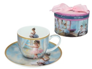 Carmani, filiżanka 290ml ze spodkiem - LAURA LOZANO/Little Balerines, małe baletnice