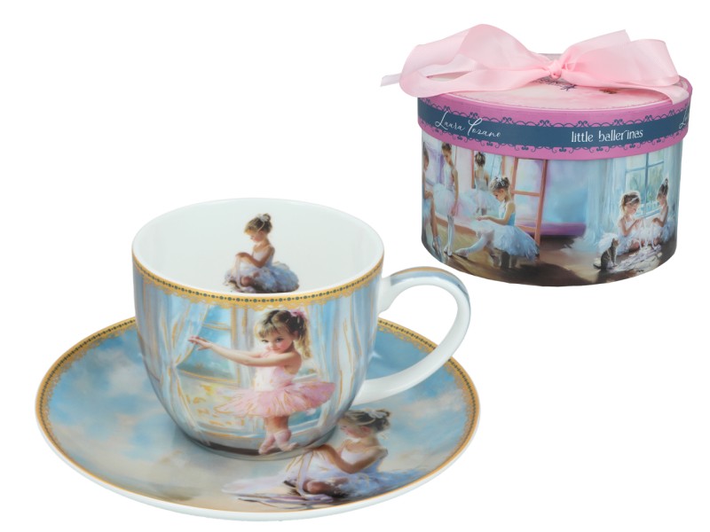 Carmani, filiżanka 290ml ze spodkiem - LAURA LOZANO/Little Balerines, małe baletnice