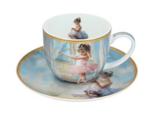 Carmani, filiżanka 290ml ze spodkiem - LAURA LOZANO/Little Balerines, małe baletnice