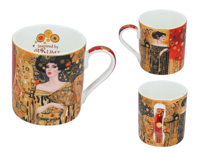 Carmani, porcelanowy kubek  340ml - motyw inspirowany malarstwem  G. Klimta