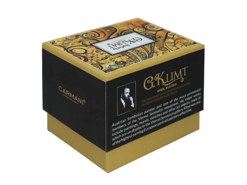 Carmani, porcelanowy kubek  340ml - motyw inspirowany malarstwem  G. Klimta