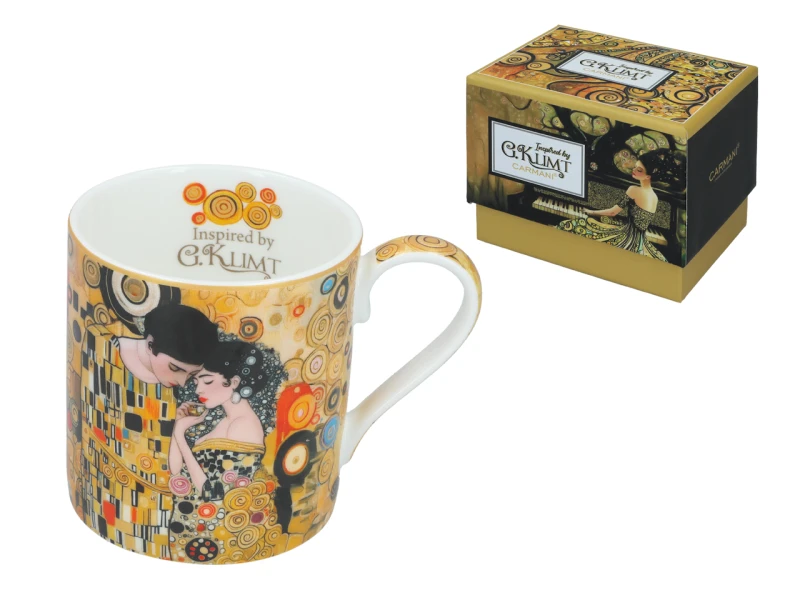 Carmani, porcelanowy kubek  340ml - motyw inspirowany malarstwem  G. Klimta