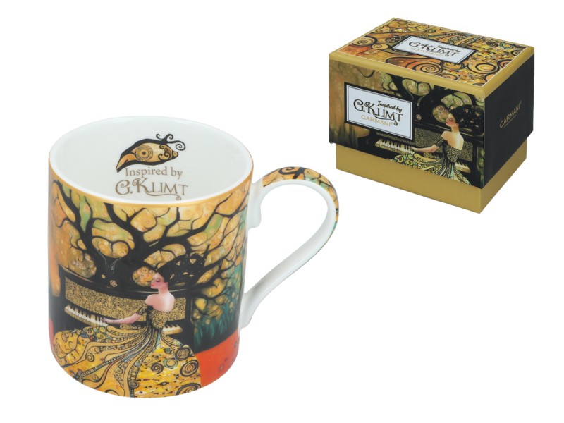 Carmani, porcelanowy kubek  340ml - motyw inspirowany malarstwem  G. Klimta