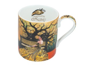 Carmani, porcelanowy kubek  340ml - motyw inspirowany malarstwem  G. Klimta