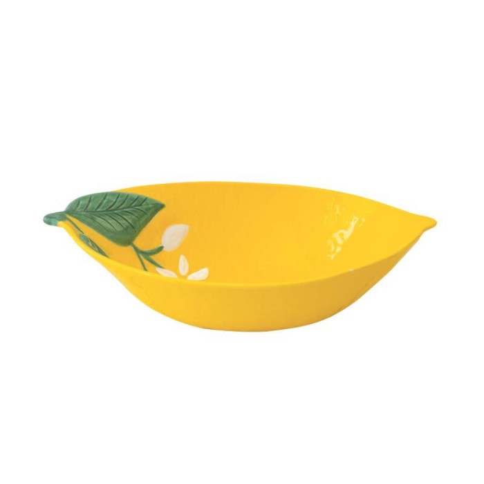 Easy Life/Nuova R2S, porcelanowa miseczka 15x11cm - FLEURS ET CITRONS, cytryny