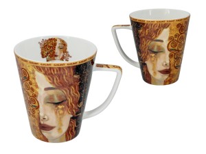 Carmani, kpl. dla dwojga: filiżanka + kubek - GUSTAV KLIMT/Złote łzy
