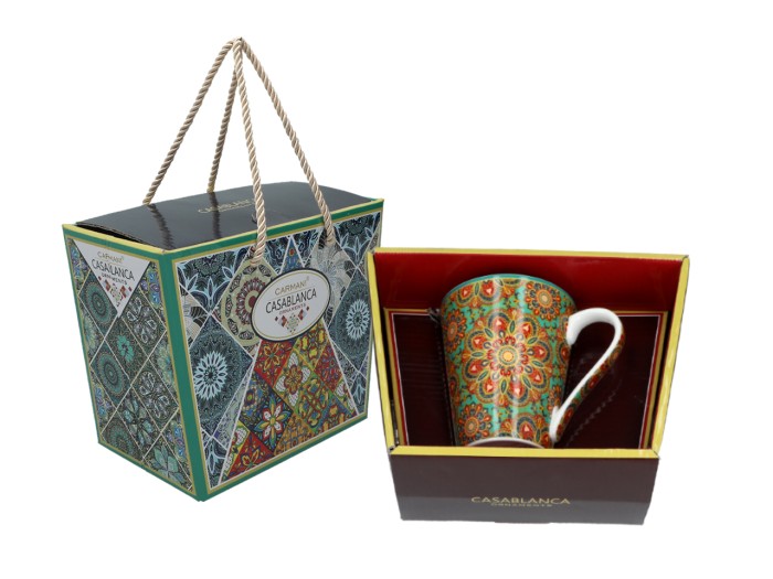 Carmani, kubek z porcelany 370ml - CASABLANCA ORNAMENTS, wz. marokański