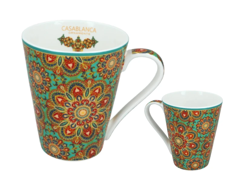 Carmani, kubek z porcelany 370ml - CASABLANCA ORNAMENTS, wz. marokański