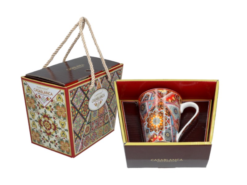 Carmani, kubek z porcelany 370ml - CASABLANCA ORNAMENTS, wz. marokański
