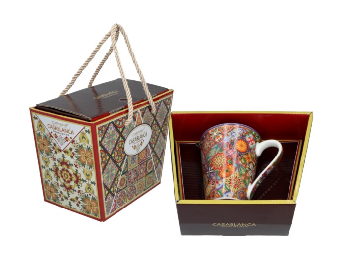 Carmani, kubek z porcelany 370ml - CASABLANCA ORNAMENTS, wz. marokański